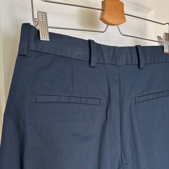 COS Dark Navy Tapered Pants Cotton Minimalist Tailored Trousers 8-10 Like New - Picture 4 of 8